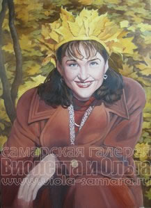 Портрет осенью в лесу 